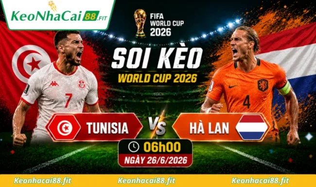 Soi kèo World Cup Tunisia vs Hà Lan, 06h00 ngày 26/6/2026